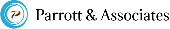 Blue circular logo with stylized letter "P".