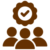 Group icon with check mark badge.